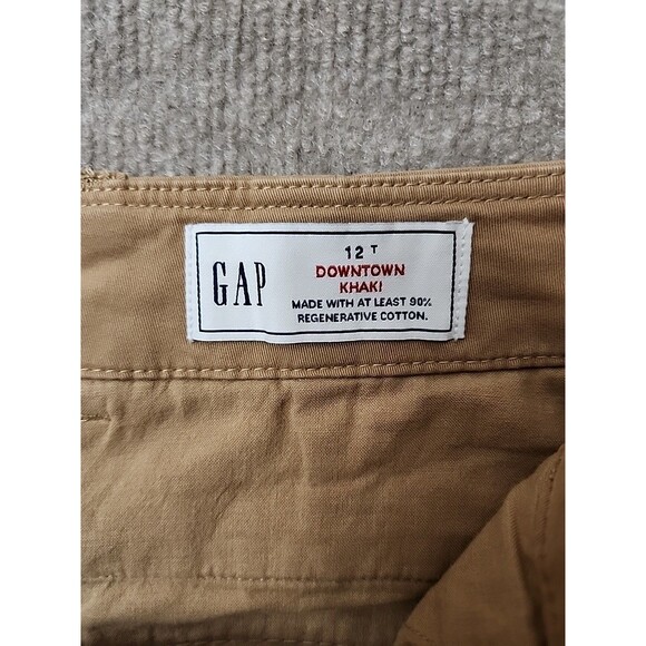 GAP Downtown Khaki Pants Womens 12 Tall Light Brown Stretch - Picture 6 of 8